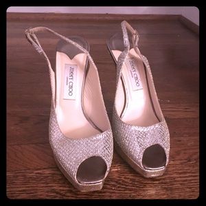 Gold and Silver Jimmy Choos